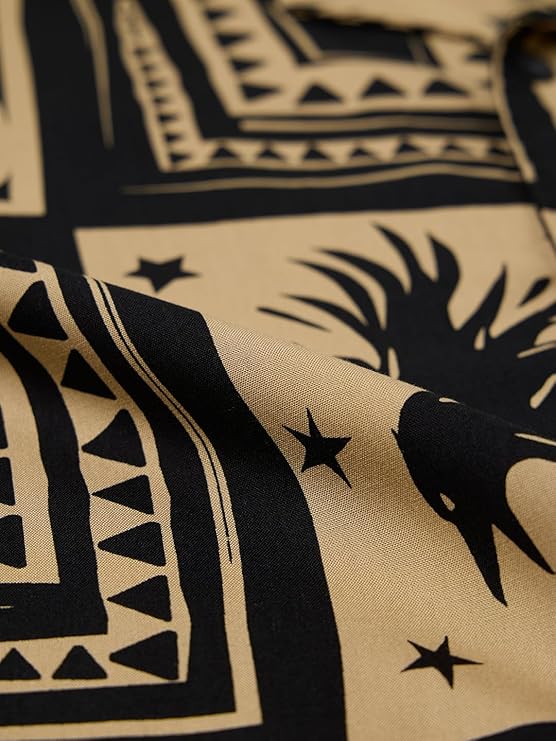 KRM Men’s Premium Abstract Print Shirt – Relaxed Casual Wear