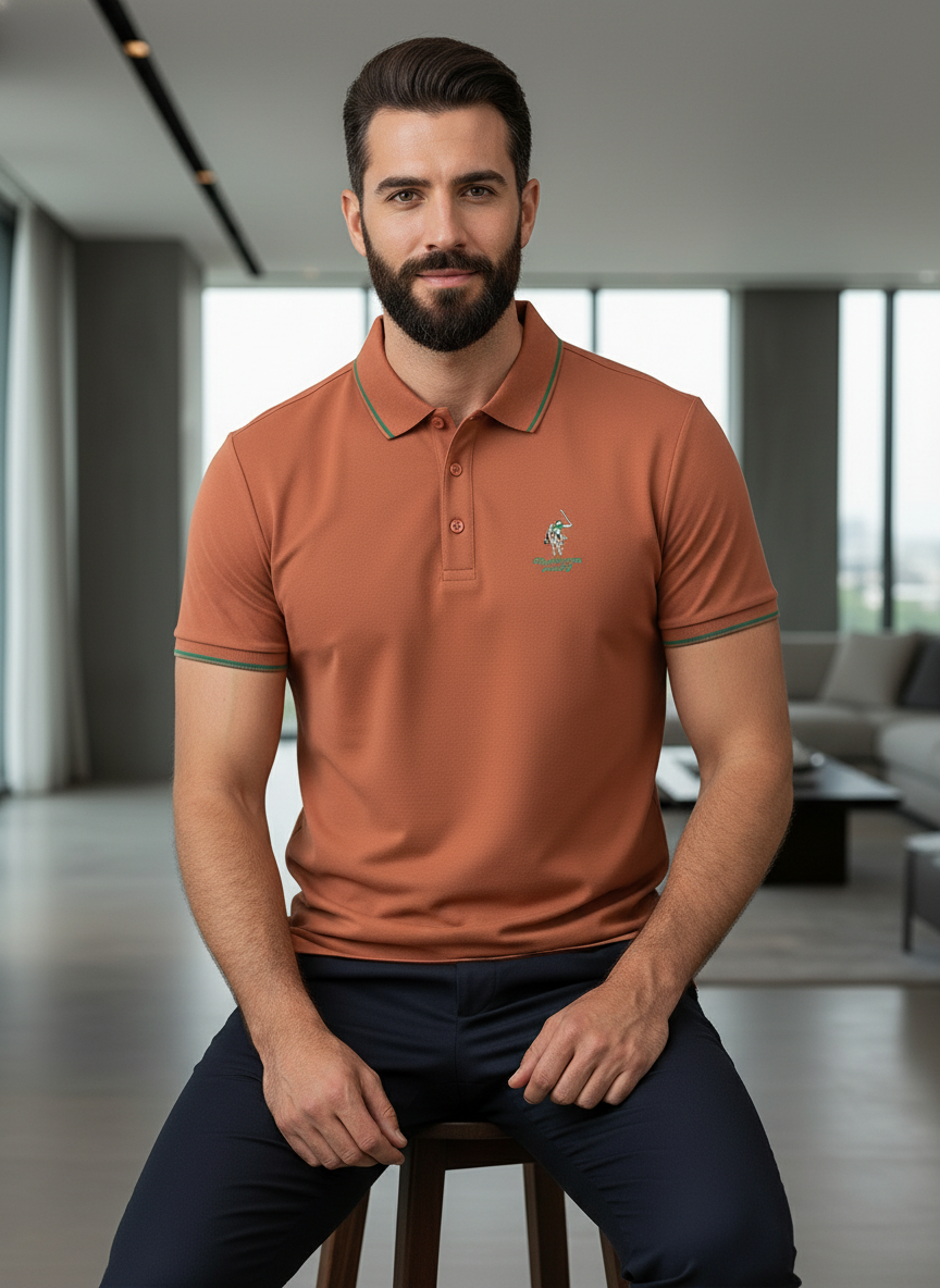 KRM Men’s Premium Cotton Polo T-Shirt – Casual & Smart Wear