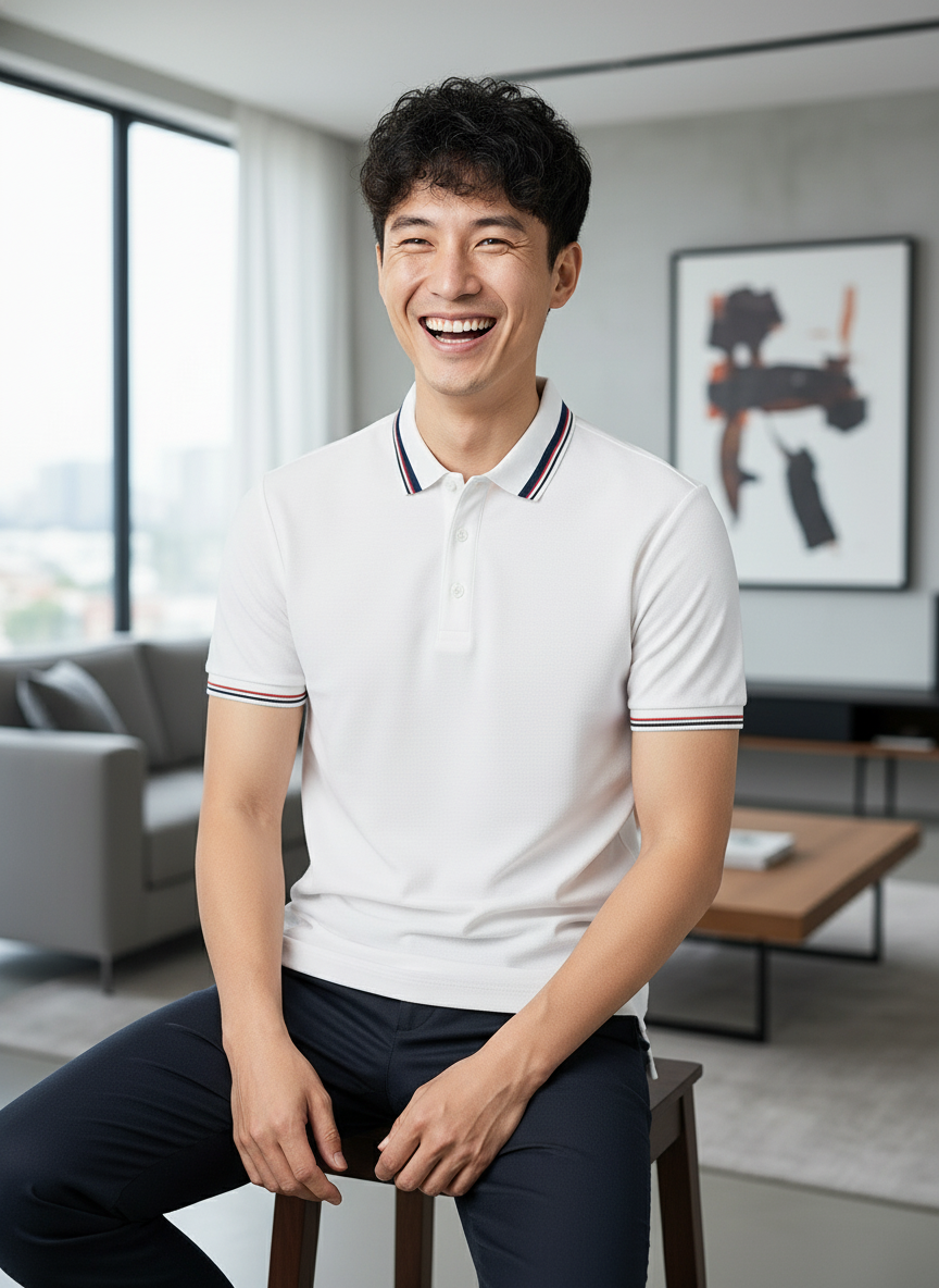 KRM Men’s Premium Polo T-Shirt – Soft Polycotton Casual Wear