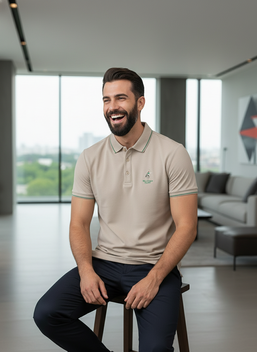 KRM Men’s Premium Cotton Polo T-Shirt – Casual & Smart Wear