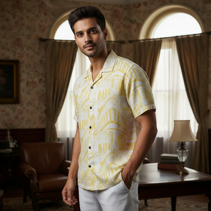 KRM Men’s Premium Rayon Printed Shirt – Soft & Summer Ready