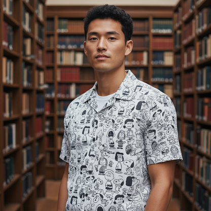 KRM Men’s Doodle Print Shirt – Premium Casual Wear