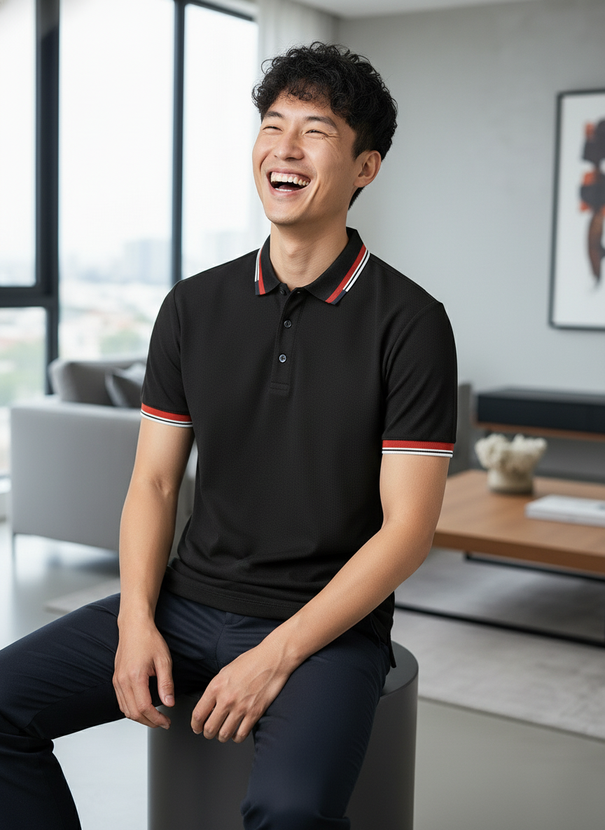 KRM Men’s Premium Polo T-Shirt – Soft Polycotton Casual Wear