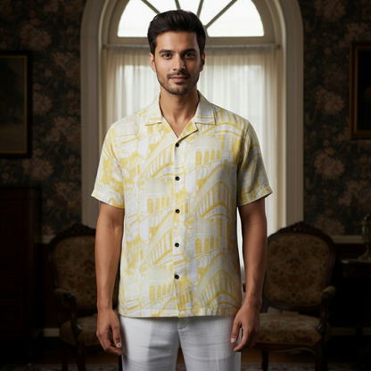 KRM Men’s Premium Rayon Printed Shirt – Soft & Summer Ready