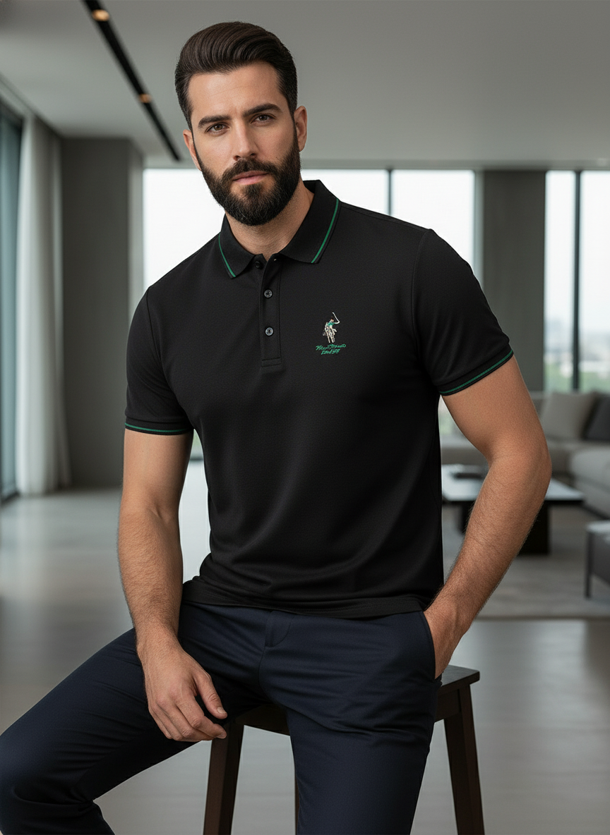 KRM Men’s Premium Cotton Polo T-Shirt – Casual & Smart Wear