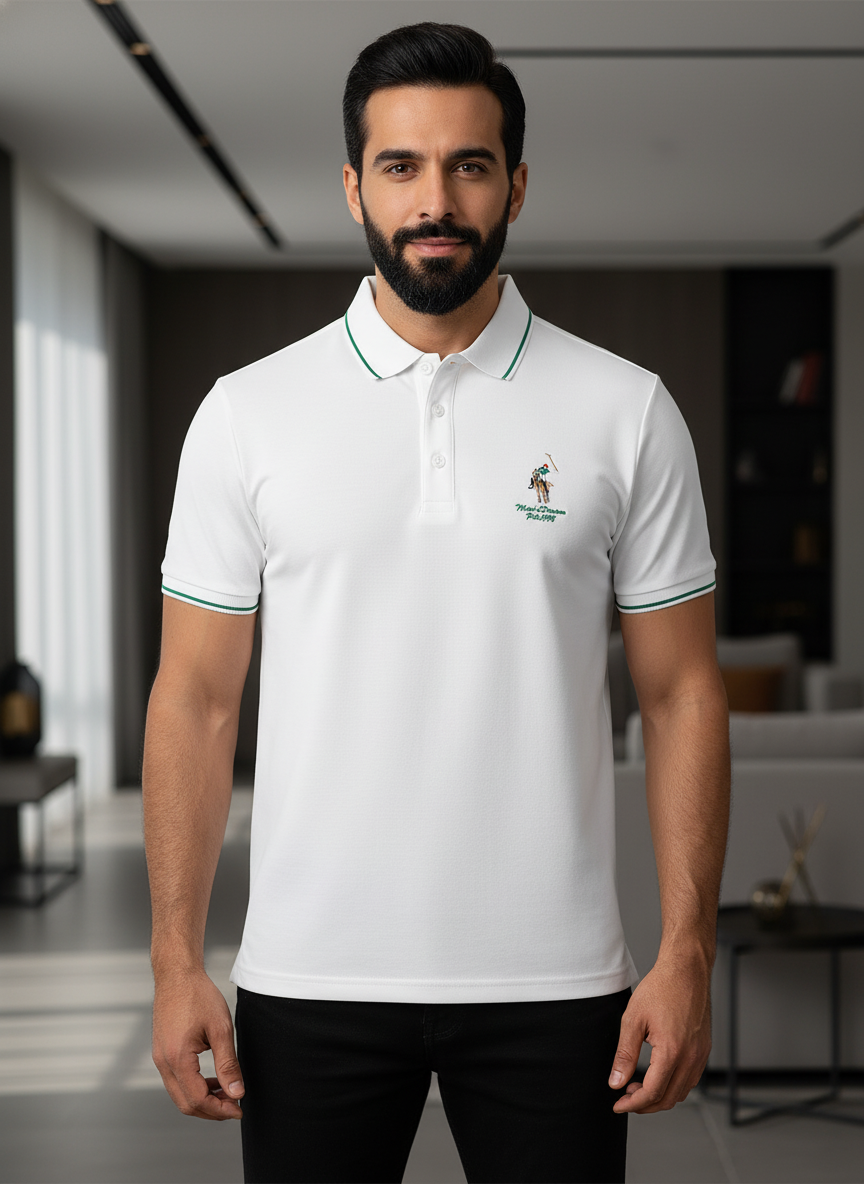 KRM Men’s Premium Cotton Polo T-Shirt – Casual & Smart Wear