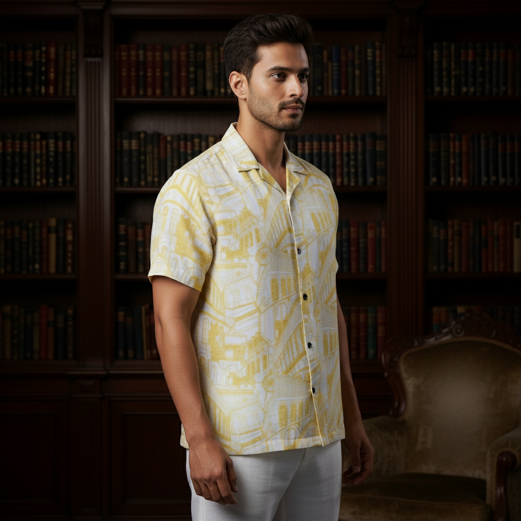 KRM Men’s Premium Rayon Printed Shirt – Soft & Summer Ready